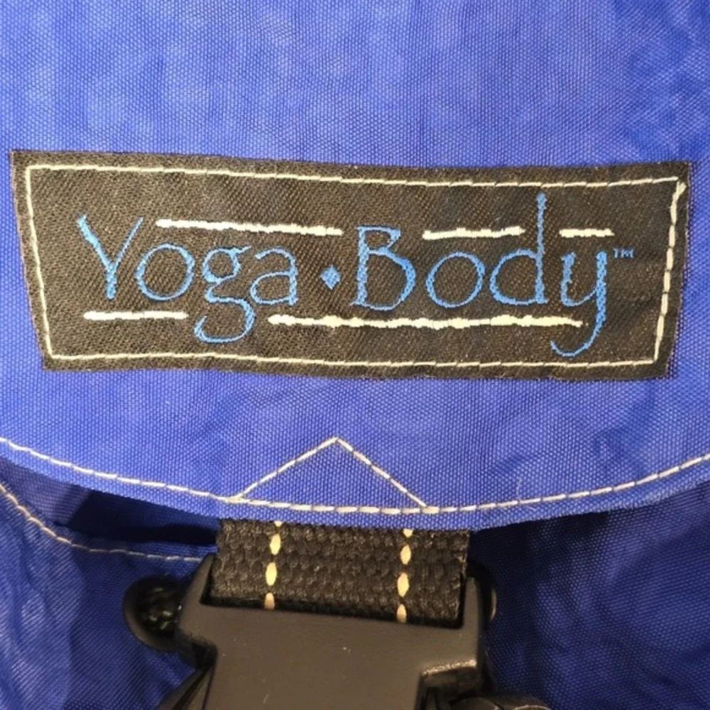 Yoga Body Blue Nylon Ruck‎ Backpack Yoga Mat Carrier 17x11x8 Lightweight Bag